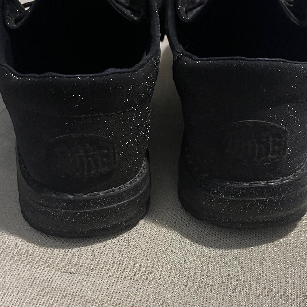 Hey Dude Women’s Black Sparkle Loafers - Picture 3 of 9